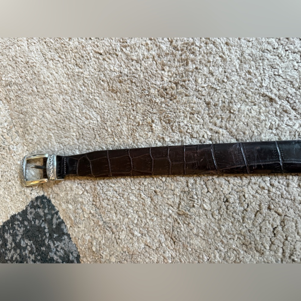 ONYX by Brighton 14903 Men’s Brown Crocodile Leather Belt- size 40 inches